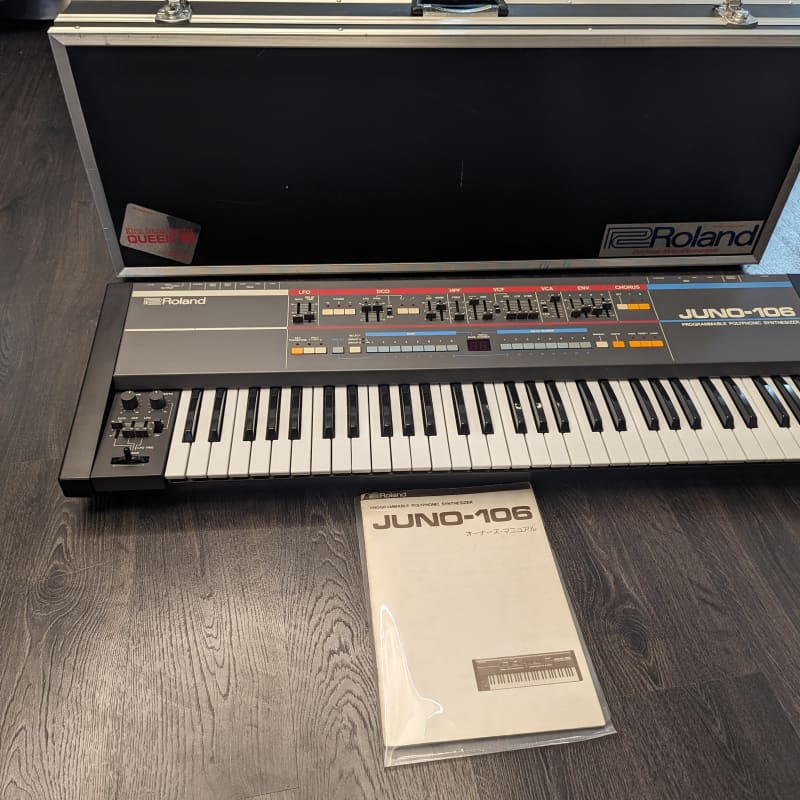 1984 - 1985 Roland Juno-106 61-Key Programmable Polyphonic Syn... - used Roland   Pad