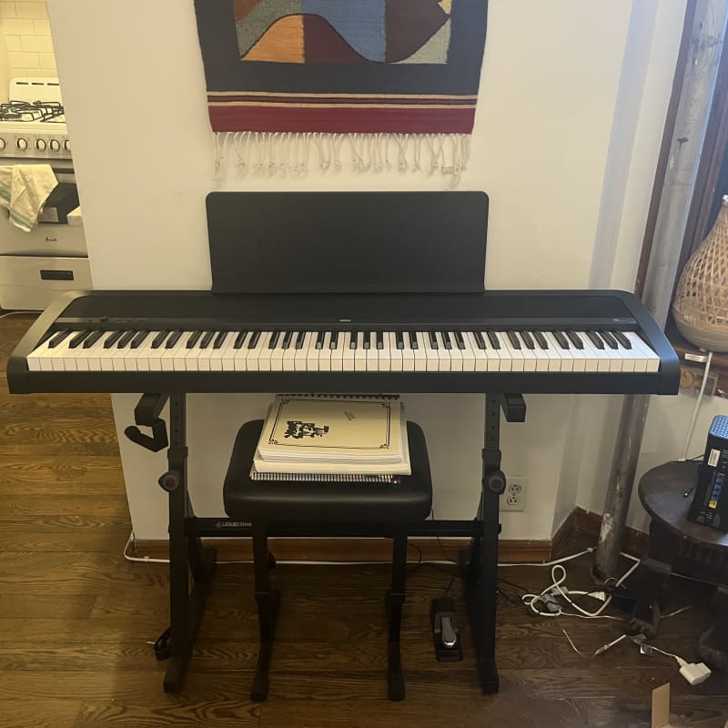 2019 - Present Korg B2-BK 88-Key Digital Piano Black - used Korg              Keyboard