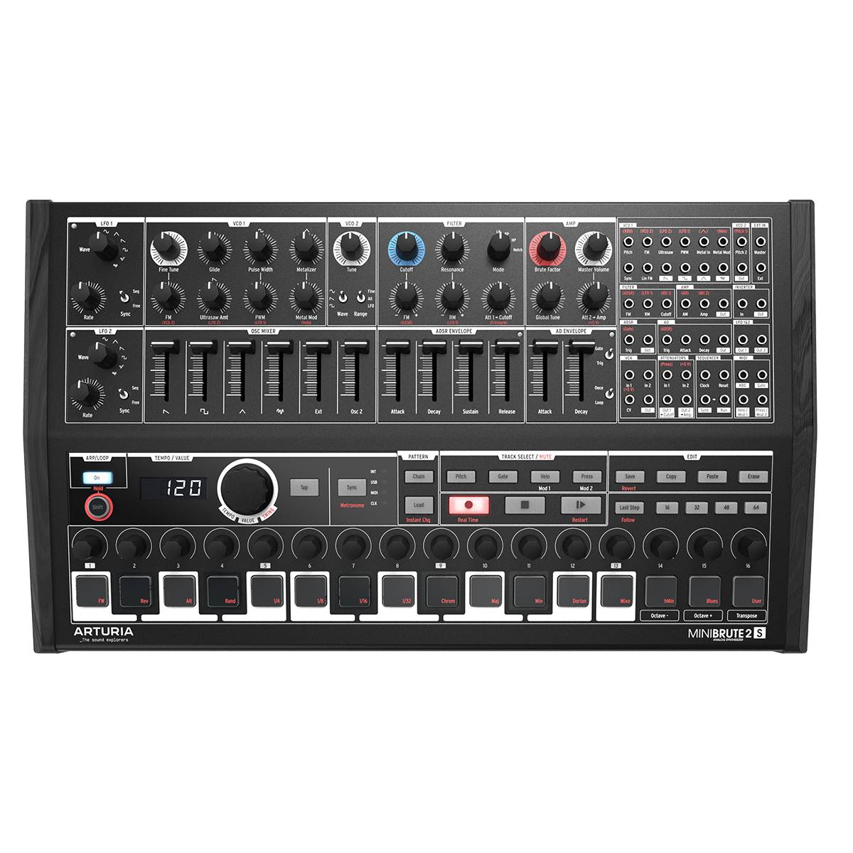 Arturia Minibrute 2S Modular Sequencer Synthesizer Noir Edition