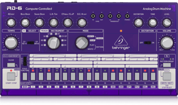 Behringer RD-6-GP Classic Analog Drum Machine in PURPLE