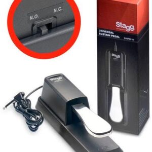 Stagg Piano Style Sustain Pedal with Polarity Switch