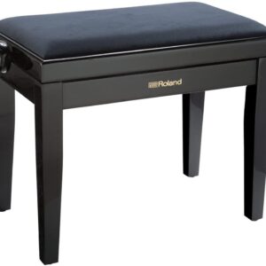 Roland RPB-220BK Piano Bench in Satin Black with Velours Seat