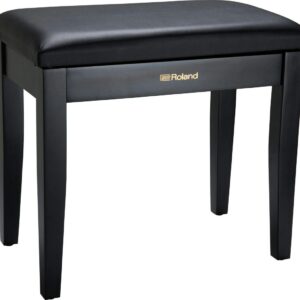 Roland RPB-100BK Piano Bench in Satin Black, Vinyl Seat & Music Compartment