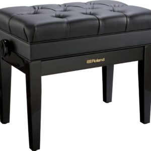 Roland RPB-500PE Rise & Fall Piano Bench with Storage in Polished Ebony