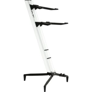 QUIKLOK By STAY SL913WH Tower Dual Tier Aluminium Keyboard Stand - White