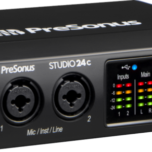 PreSonus Studio 24c -  2x2, 192 kHz, USB-C Interface w/ MIDI I/O