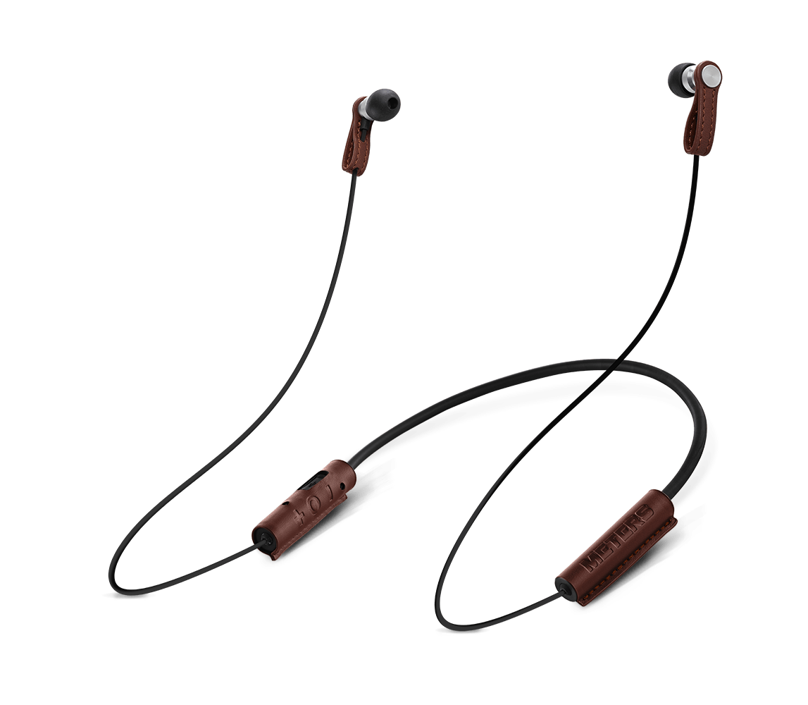 Meters Magnetic Wireless In-Ear Audio Monitors in Tan Leather