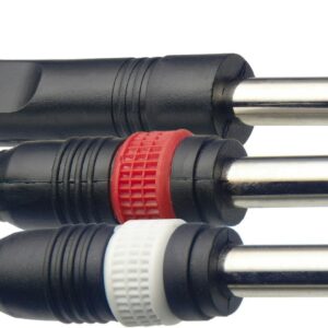 Andertons Pro Sound Insert Lead, 1/4" Stereo Jack to 2 x 1/4" Mono Jacks - 1m