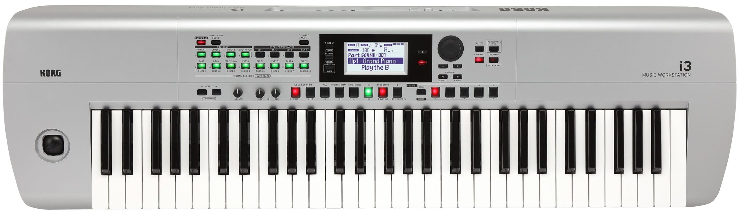 Korg i3 Workstation Keyboard in Silver