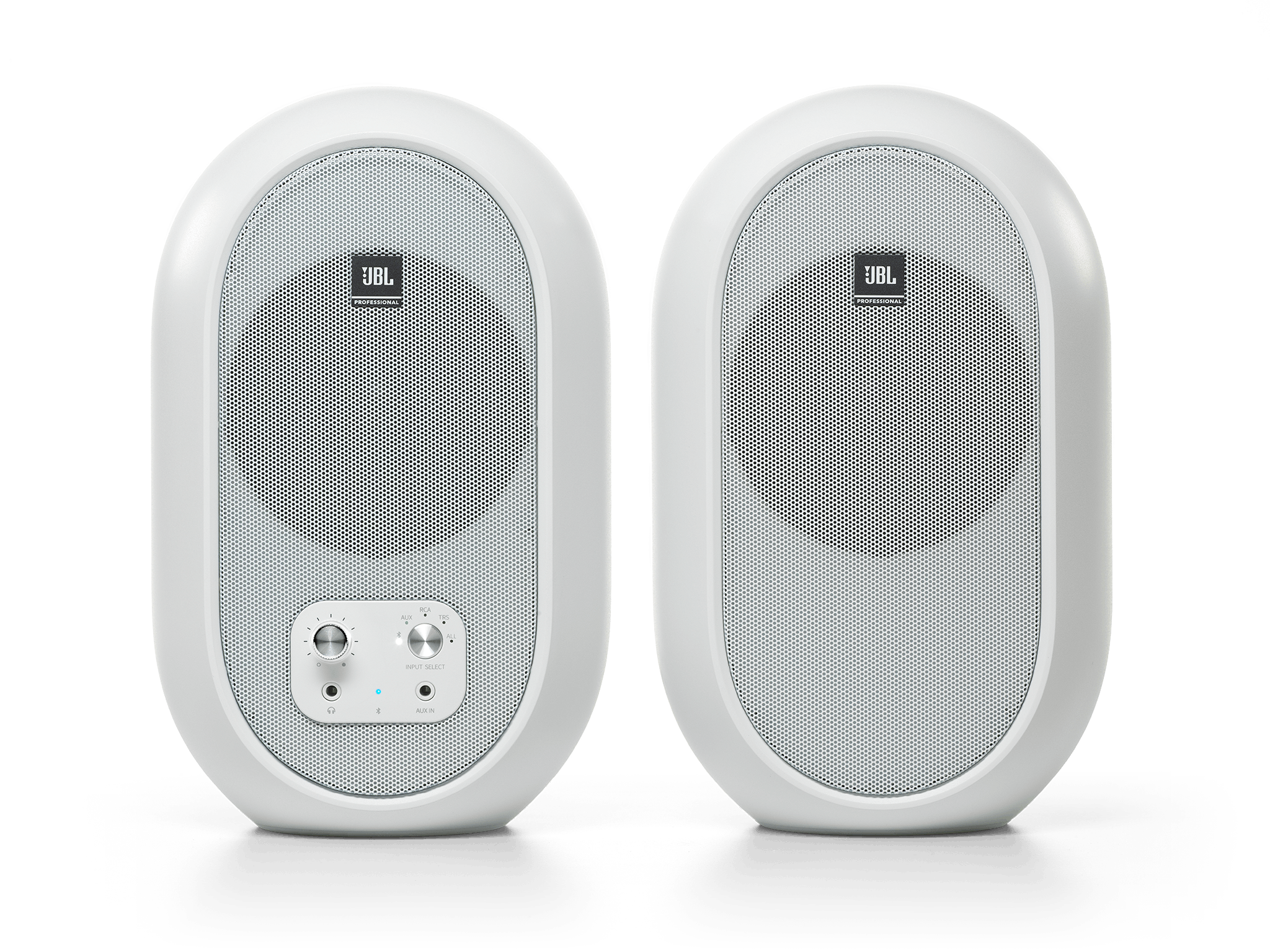 JBL 104-BT Desktop Reference Monitors in White with Bluetooth - PAIR