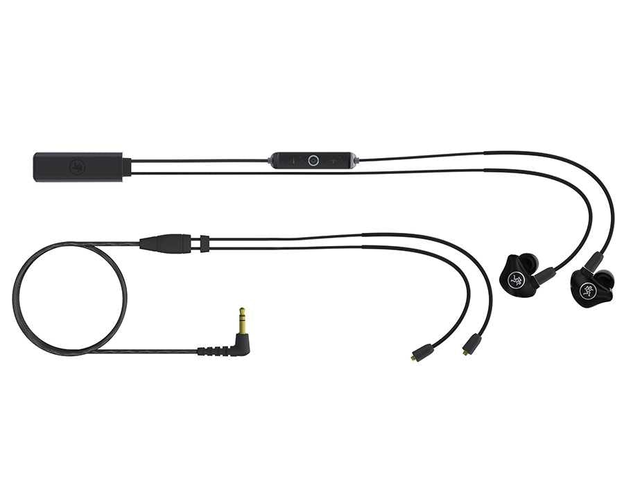 Mackie MP-220 BTA Dual Dynamic Driver Professional In-Ear Monitors with Bluetooth Adapter