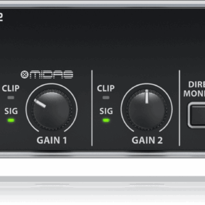 Behringer UMC22 Audiophile 2x2 USB Audio Interface with MIDAS Mic Preamplifier