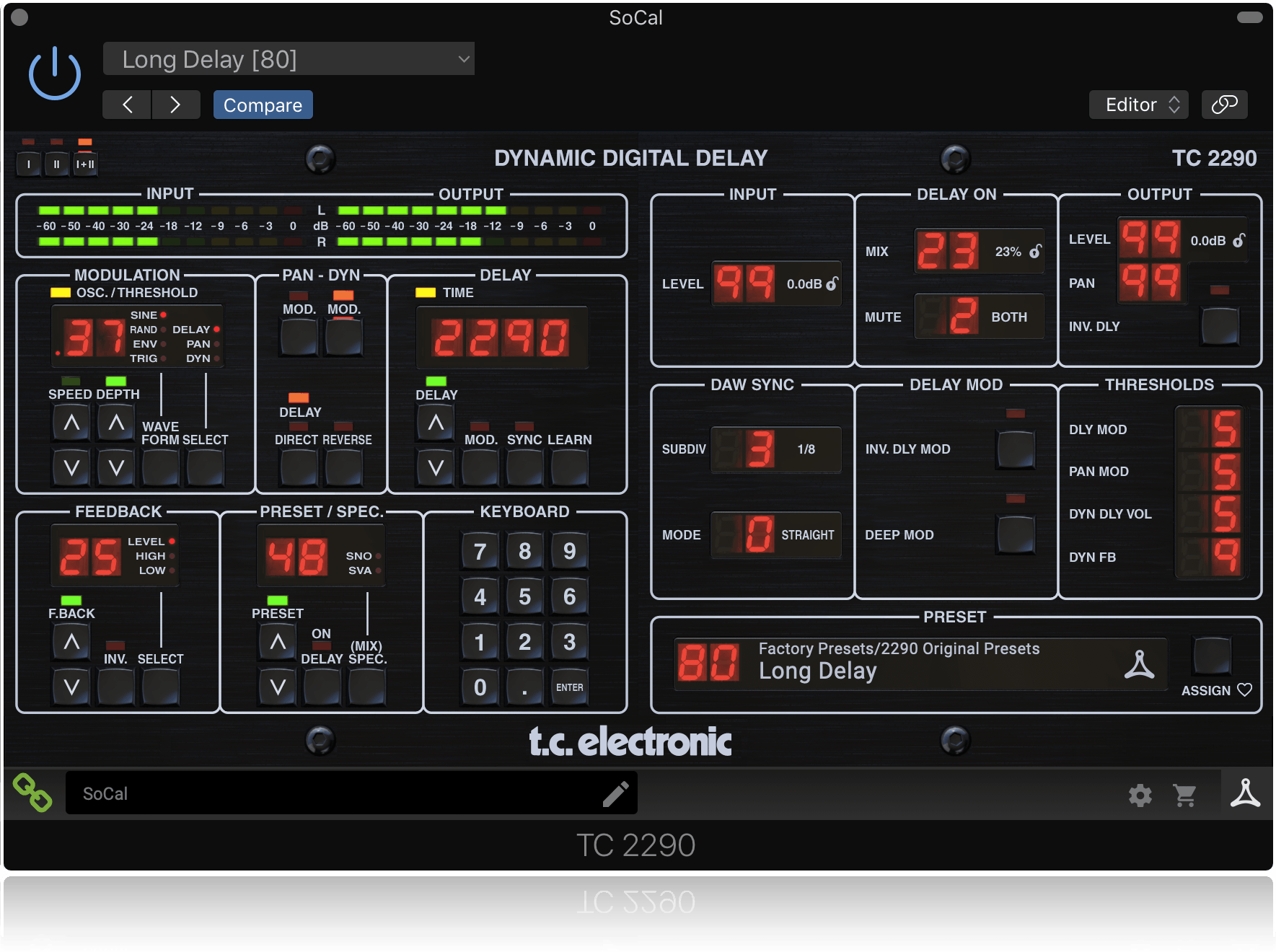 TC Electronic TC2290-DT Digital Delay Plugin & Desktop Interface