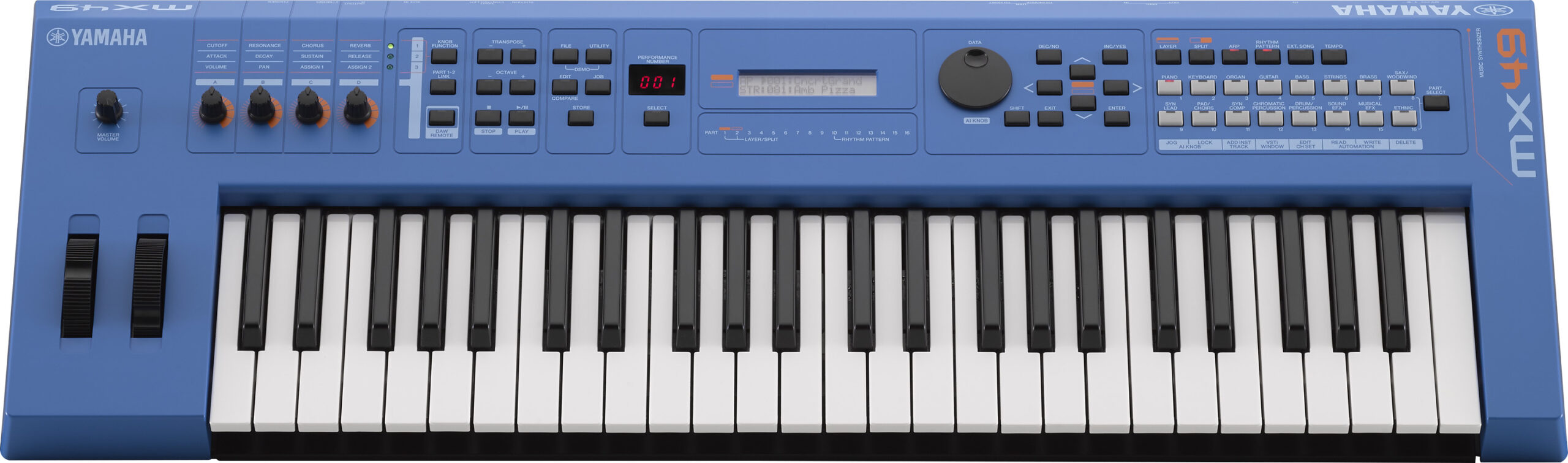 Yamaha MX49 MKII - 49 Key Digital Synthesizer in BLUE