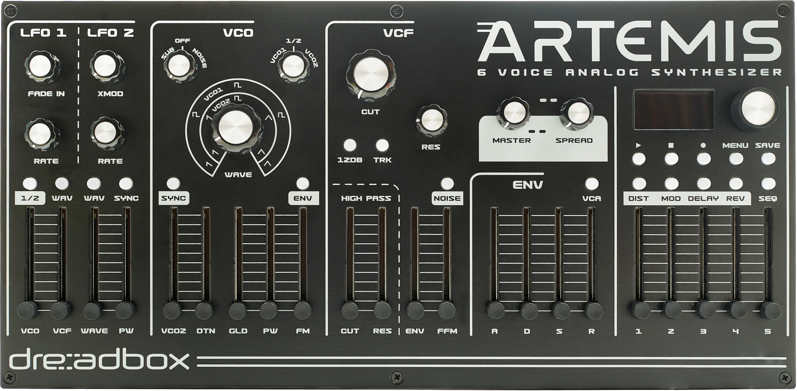 Dreadbox ARTEMIS - 6-Voice Polyphonic Analogue Synthesizer