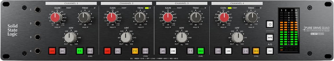SSL Pure Drive QUAD Microphone Pre Amp & USB Soundcard