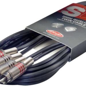 Stagg 2 x Phono to 2 x 1/4" Jack - 60cm