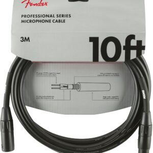 Fender Professional Series Microphone Cable 10' in Black
