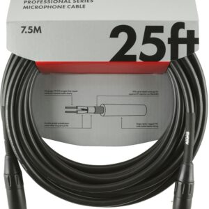 Fender Professional Series Microphone Cable 25' in Black