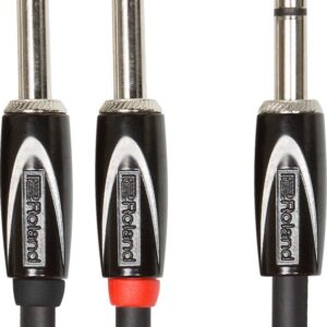 Roland 5ft / 1.5m interconnect cable, 1/4 inch trs (male)-dual 1/4 inch