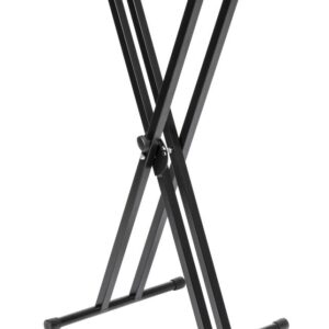 Stagg KXS-A6 Double-Braced X-Style Foldable Keyboard Stand in Black