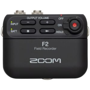 Zoom F2 Compact Field Recorder with Lavalier Mic