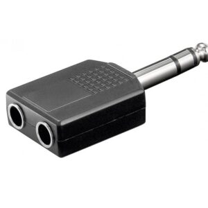 Andertons Pro Sound 6.3mm Stereo Plug to 2 x 6.3mm Stereo Sockets