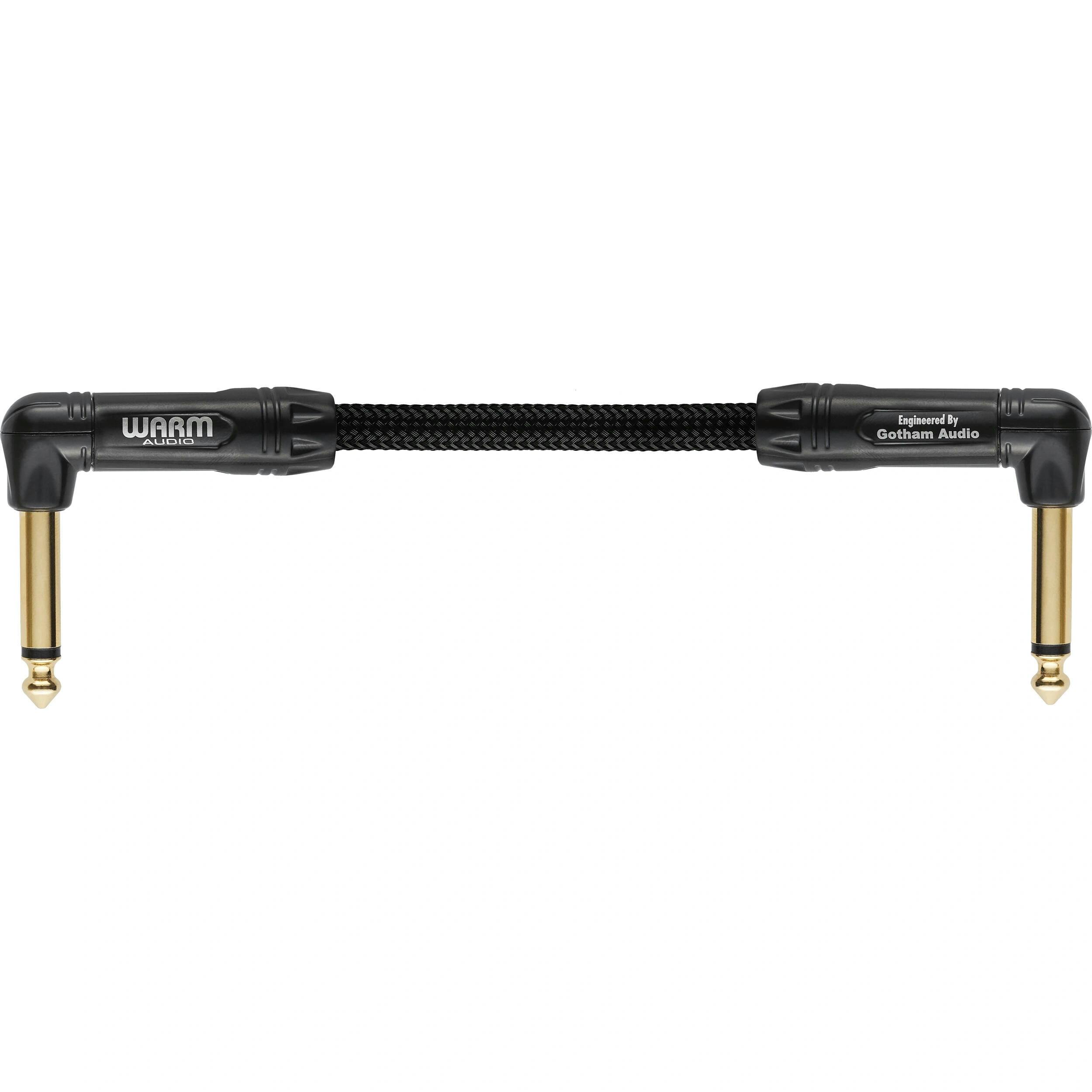 Warm Audio Premier Series Right-Angle to Right-Angle 1/4" Instrument Cable 0.2m