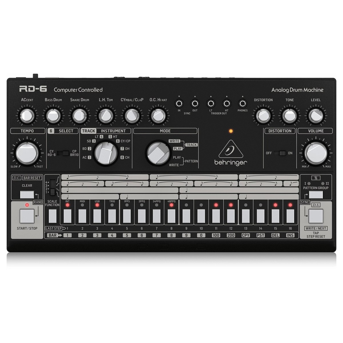 Behringer RD-6 Drum Machine, Black