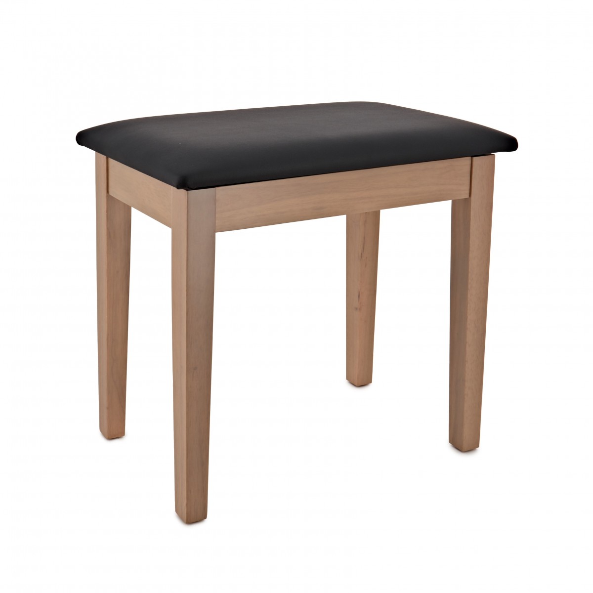 Piano Stool with Storage by Gear4music, Light Oak