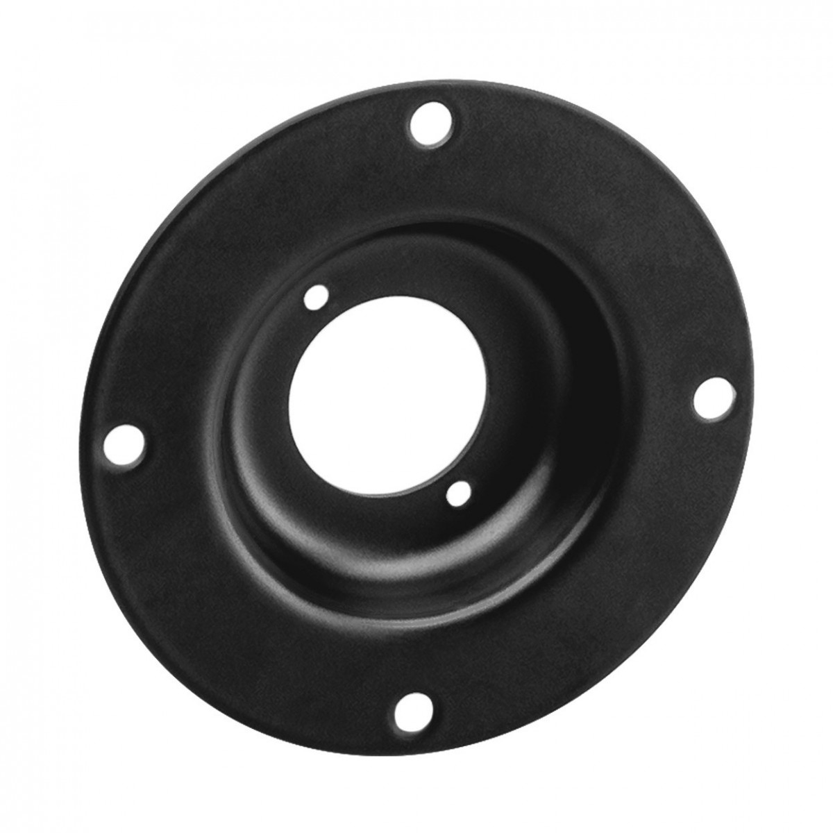 Adam Hall 49051BLK Round D-Type Mounting Plate, Steel, Black