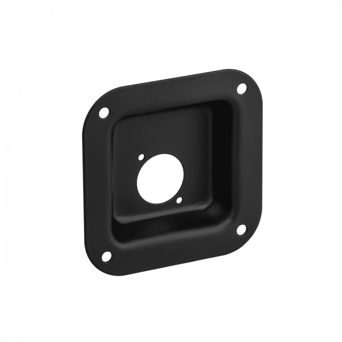 Adam Hall 87081BLK D Type Mounting Plate, Steel, Black