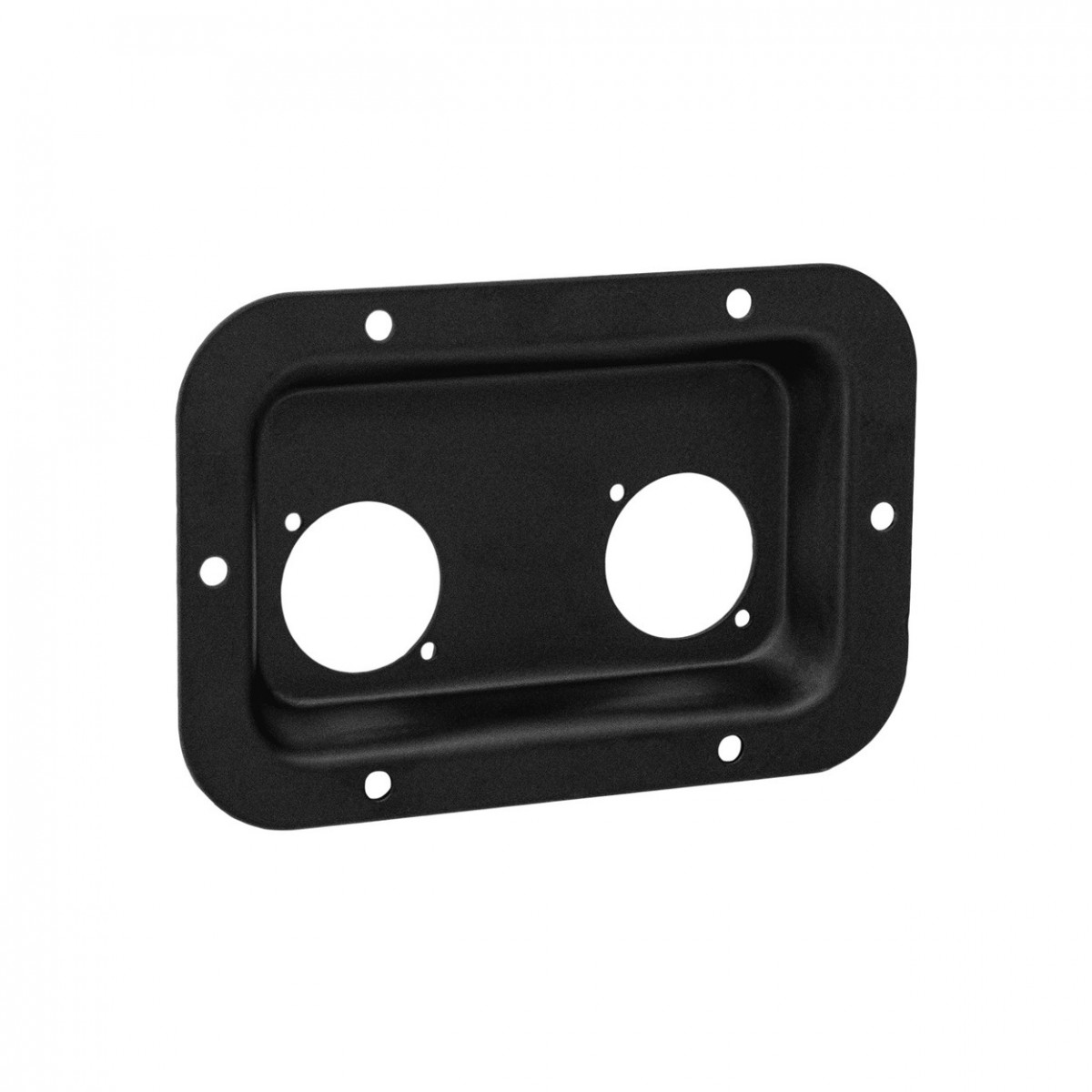 Adam Hall 87085BLK Double powerCon True1 Mounting Plate, Black