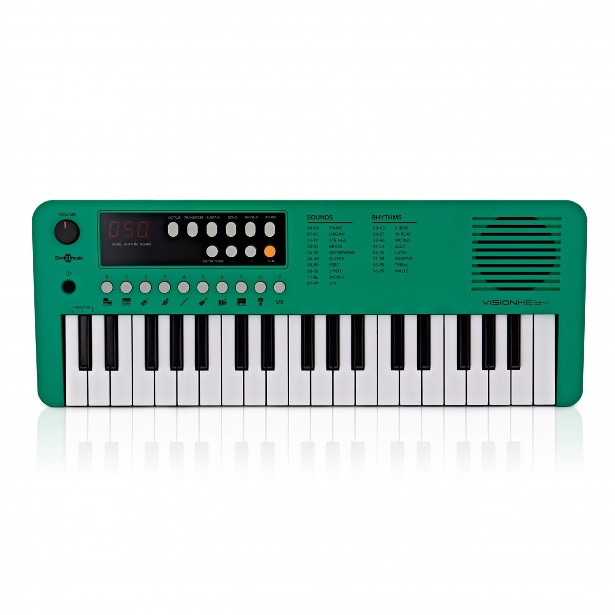 VISIONKEY-1 37 Key Portable Mini Keyboard, Green