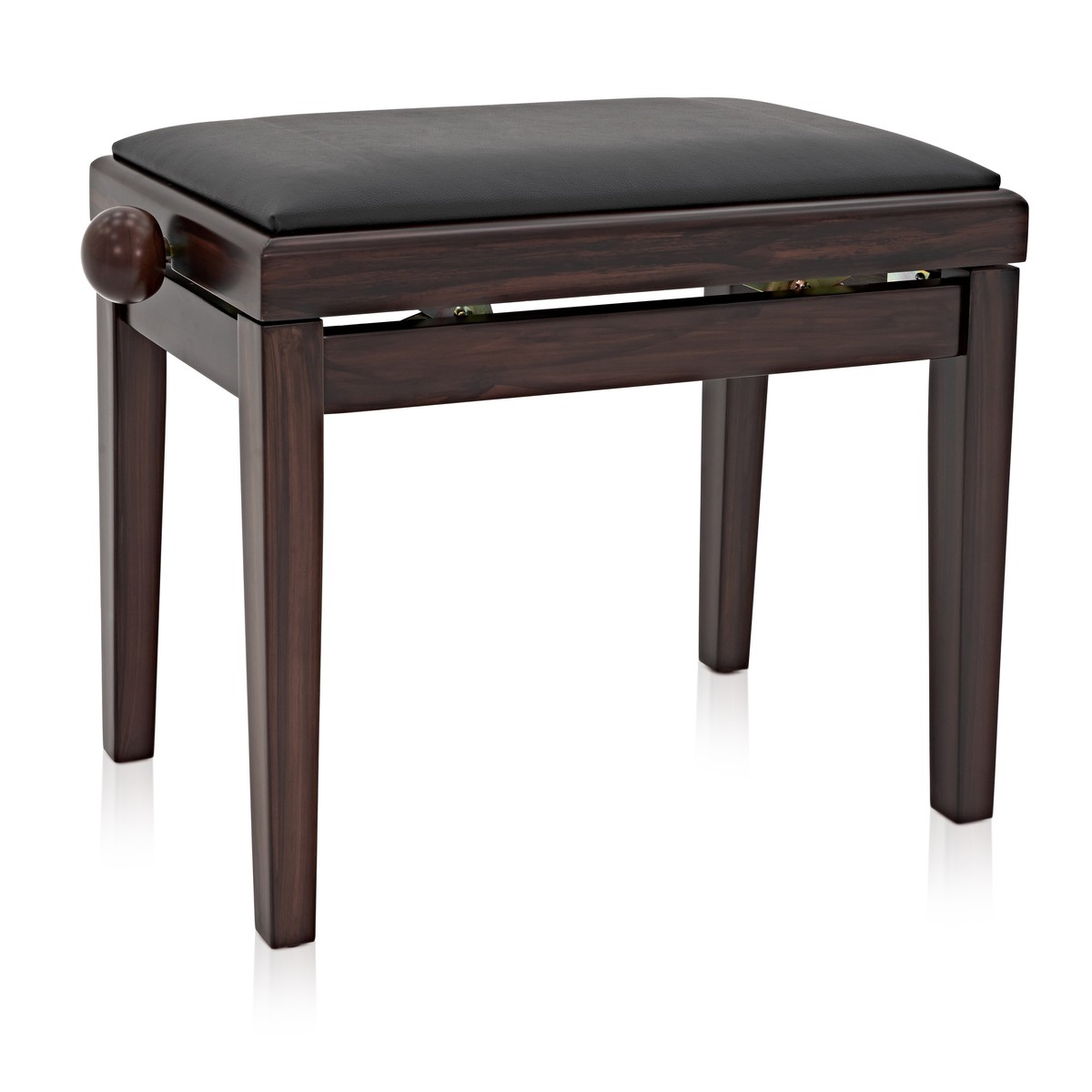 Adjustable Piano Stool by Gear4music, Rosewood