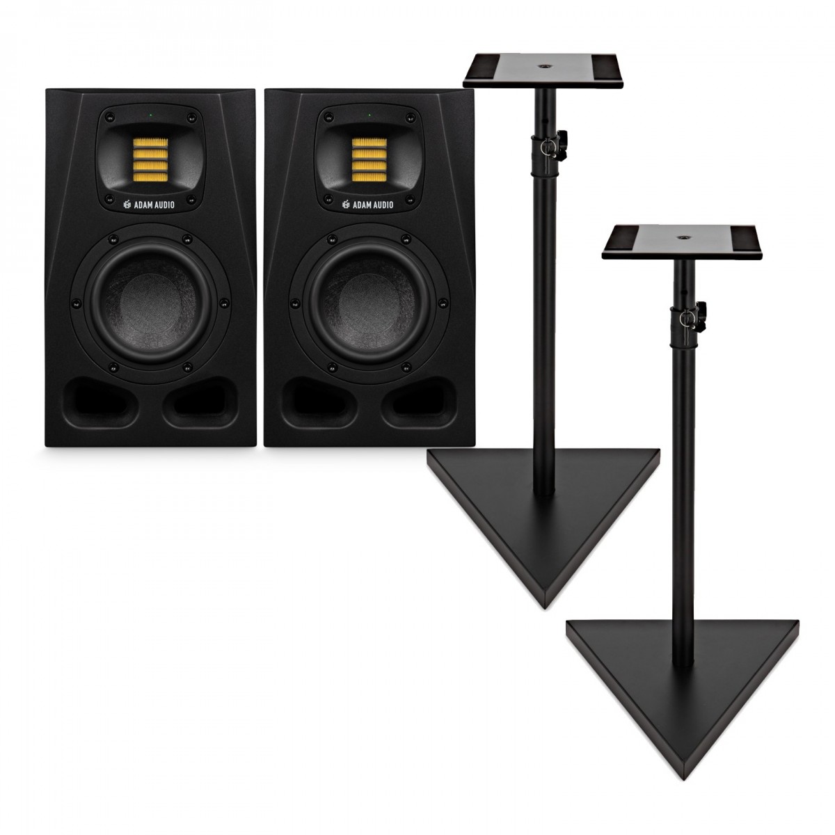 ADAM Audio A4V Active Studio Monitors, Includes Stands