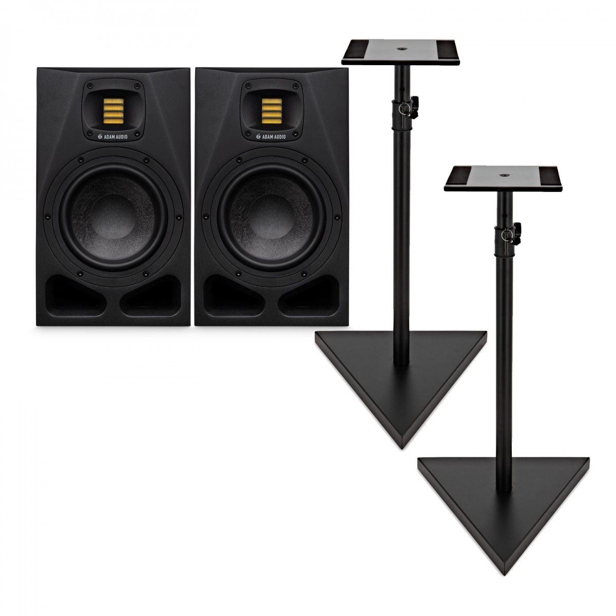 ADAM Audio A7V Active Studio Monitors, Includes Stands
