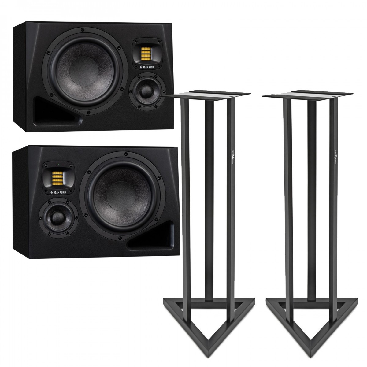 ADAM Audio A8H Active Studio Monitors, Including Stands