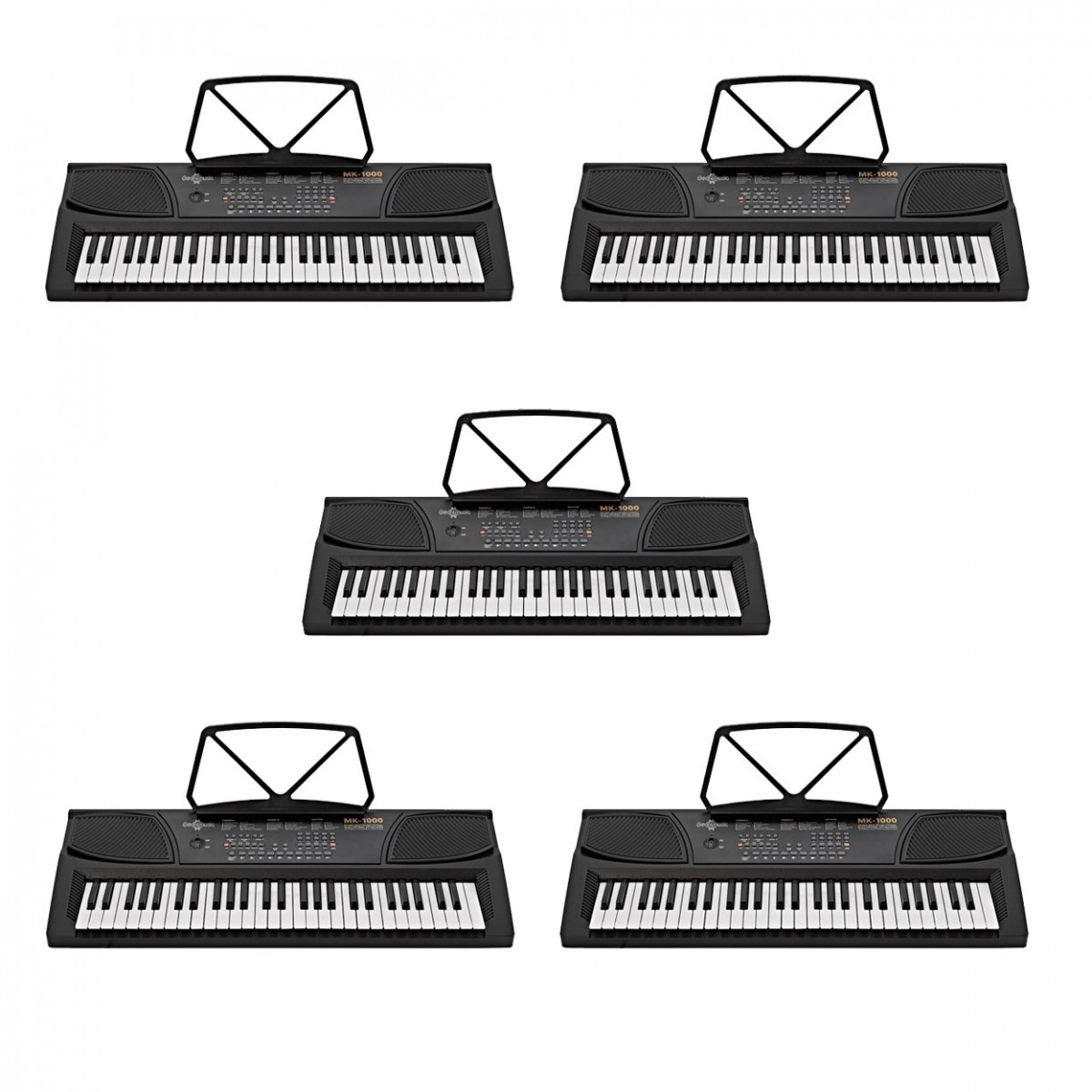 MK-1000 54-Key Portable Keyboard by Gear4music, 5 Pack