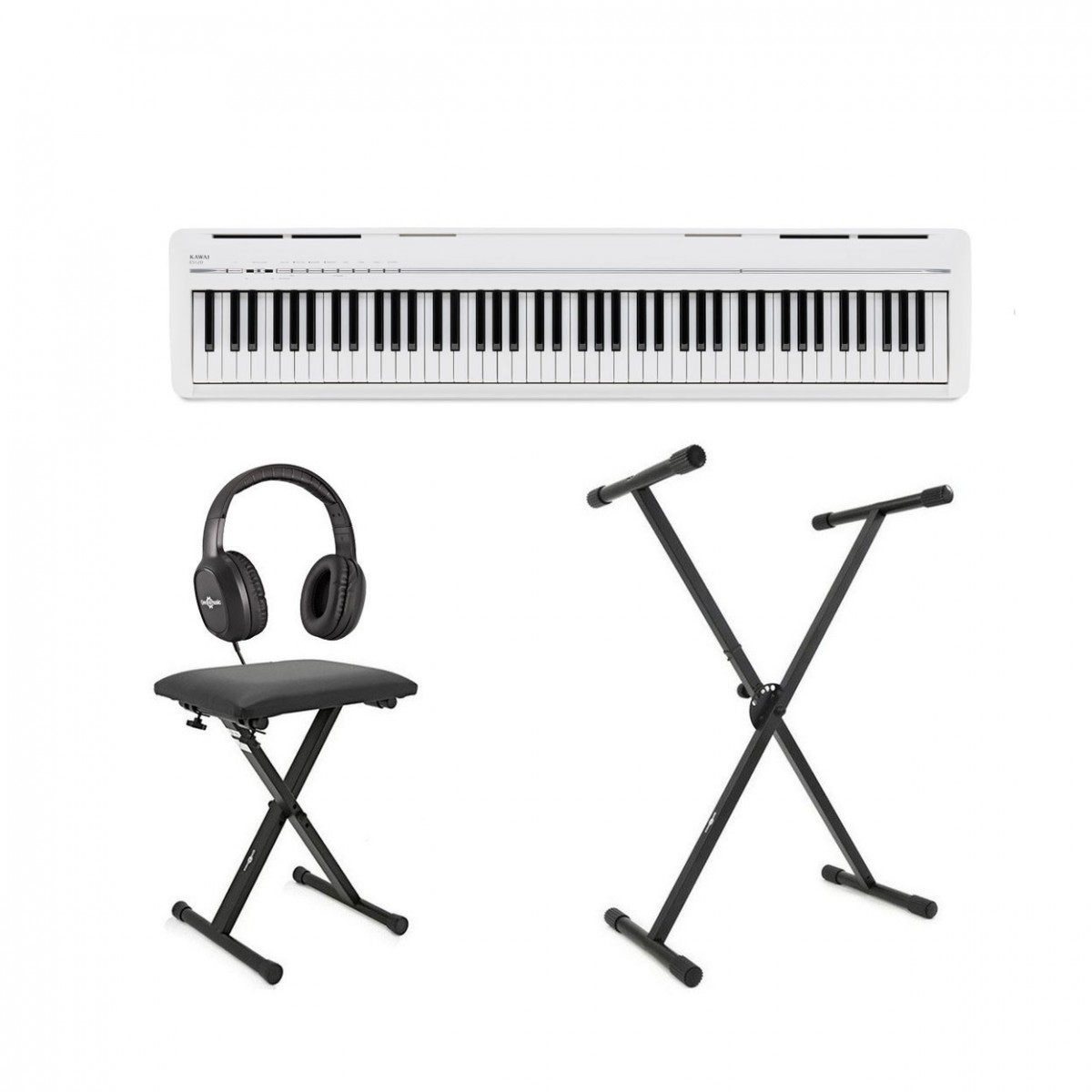 Kawai ES120 Digital Stage Piano X Frame Package, White