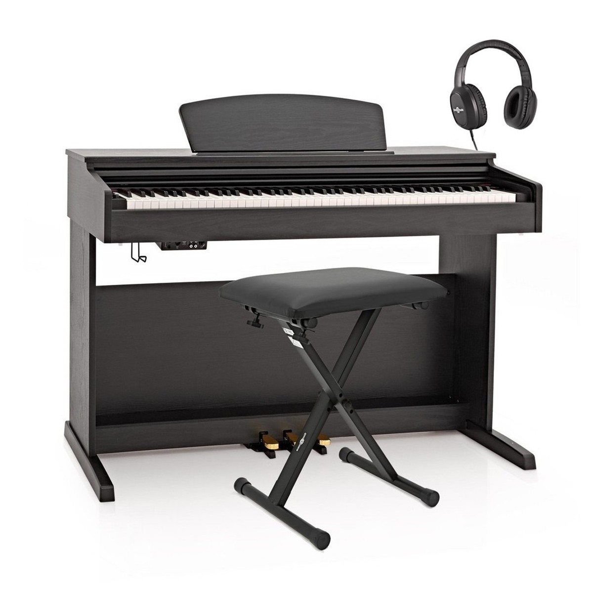 DP-10X Digital Piano by Gear4music + Accessory Pack, Matte Black