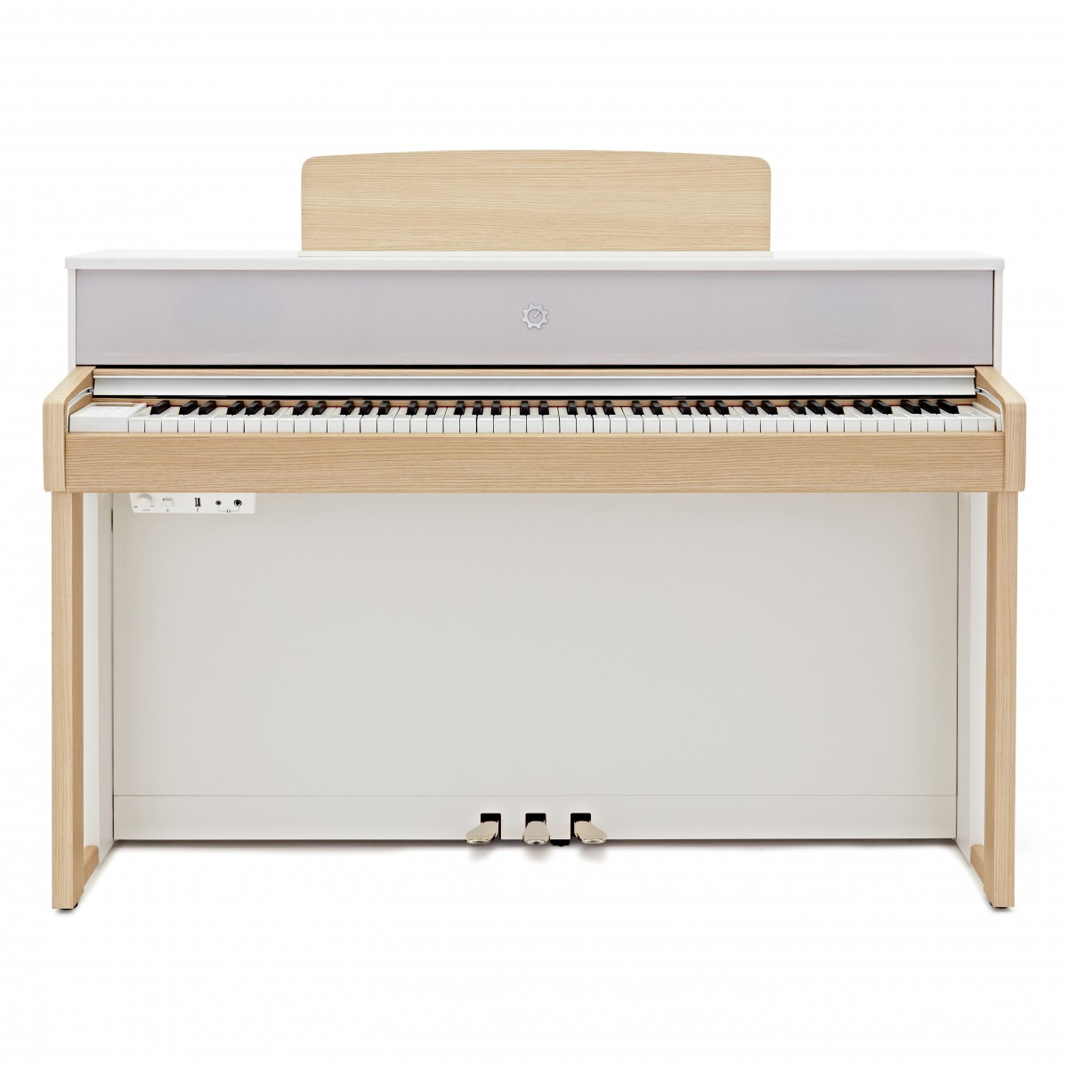 G4M HDP-1 Upright Digital Piano, Maple & White