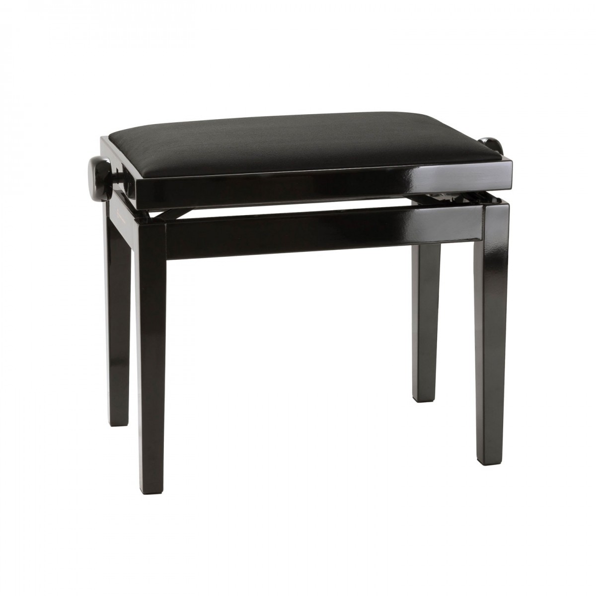 K&M 13961 Piano Bench, Velvet, Gloss Black
