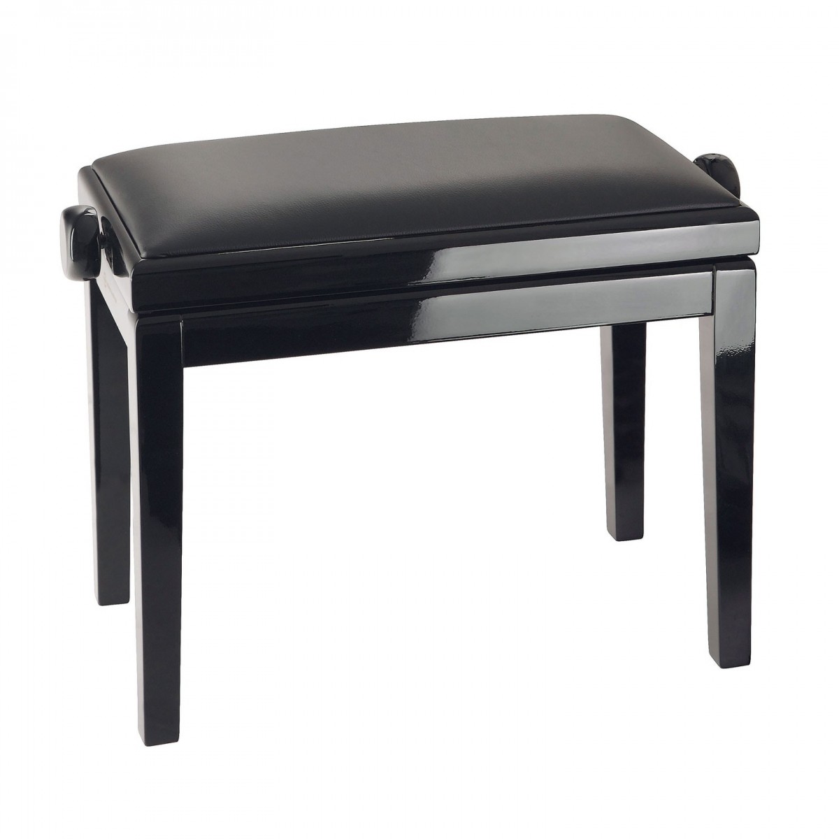 K&M 13990 Piano Bench, Imitation Leather, Gloss Black
