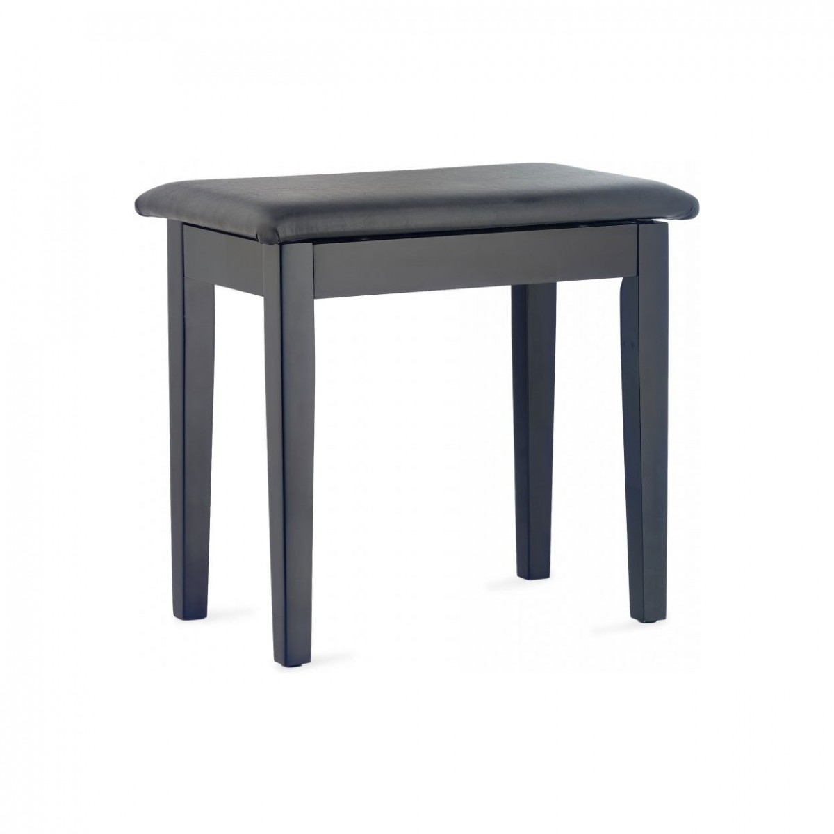 Stagg Piano Bench with Storage, Black Vinyl, Matte Black