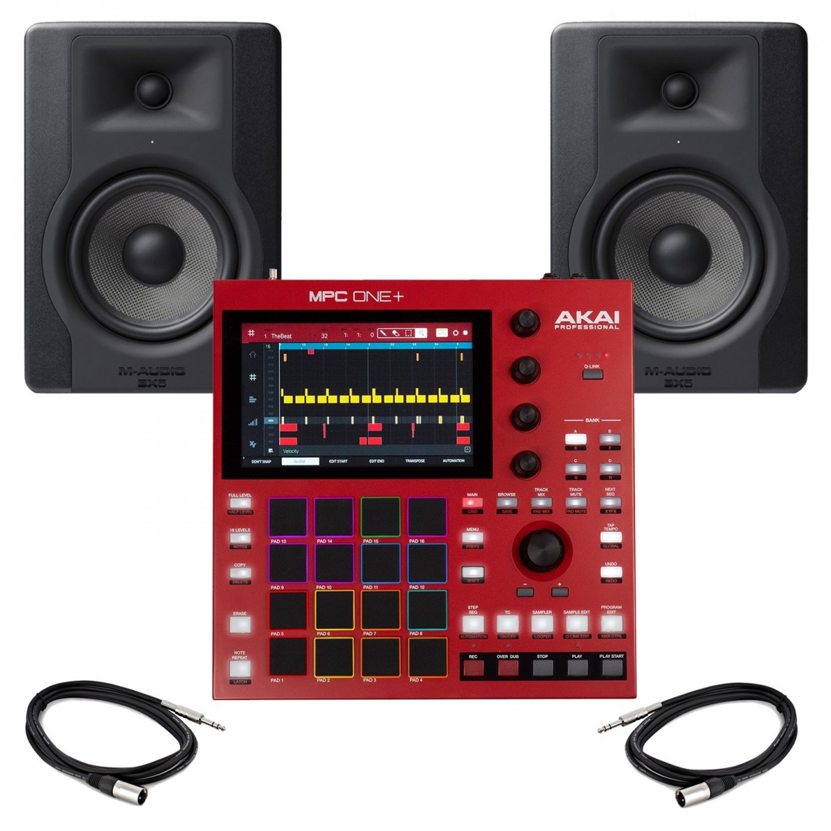 Akai Professional MPC One + with M-Audio BX5 Monitors