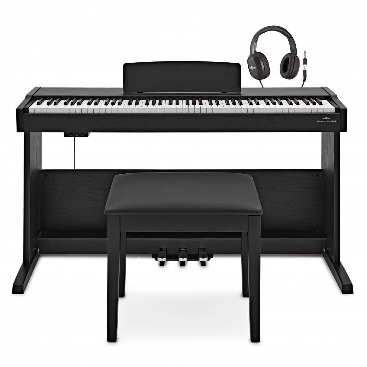 VISIONKEY-500 Digital Piano Bench Pack by Gear4music, Black
