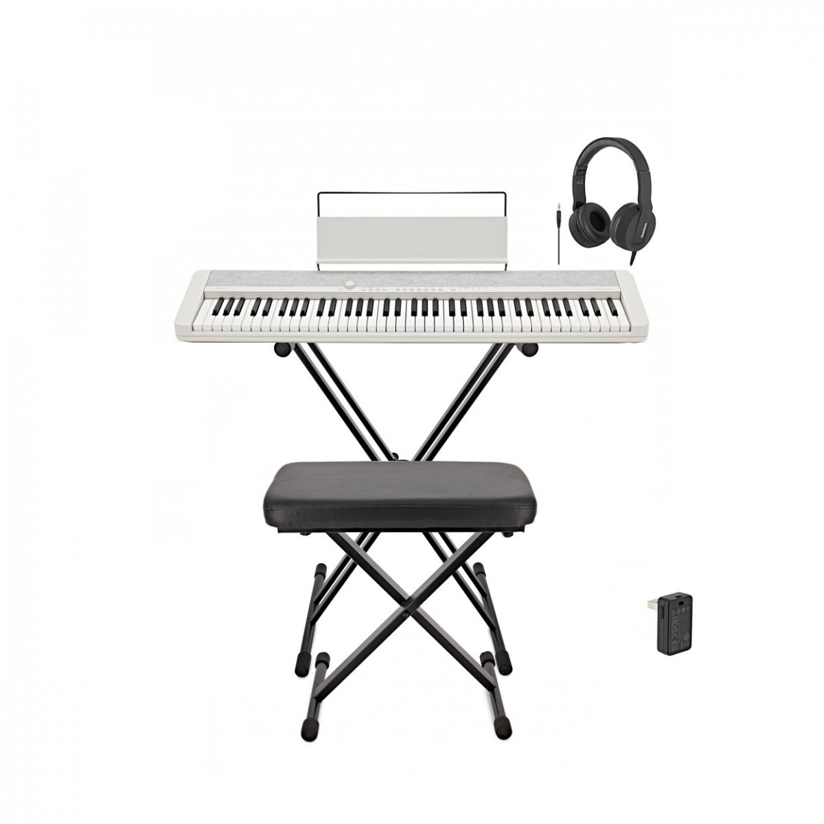 Casio CT-S1 76 Key Portable Keyboard Package, White