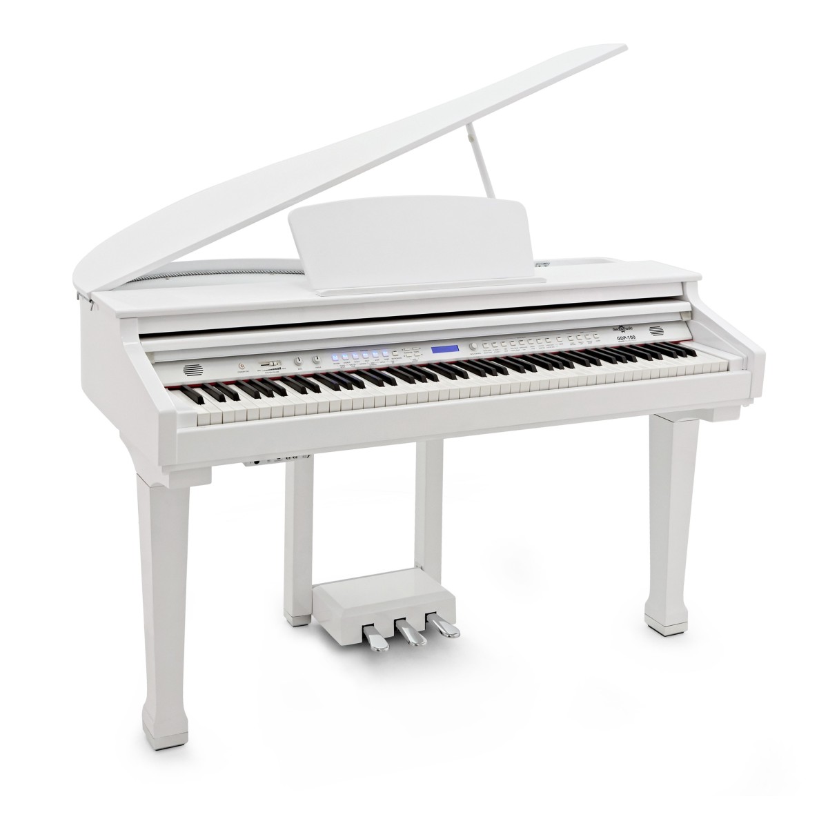 GDP-100 Digital Grand Piano by Gear4music, Gloss White - Ex Demo