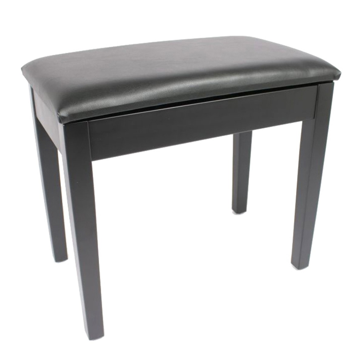 Tourtech Piano Bench, Matte Black with Vinyl Top